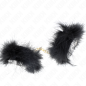 Menottes noires avec chaîne dorée et détail en plume – photo 4 Menottes noires avec chaîne dorée et détail en plume – photo 4