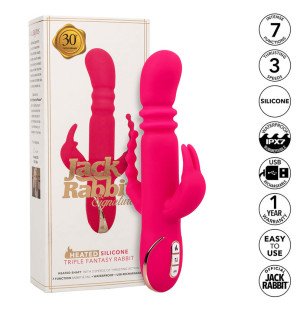 CALEXOTICS Jack Fantasy Triple heated rabbit vibrator pink – image 2