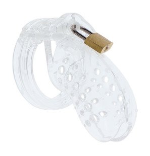 Adjustable transparent acrylic chastity cage Hidden Desire 7,6 cm – image 1