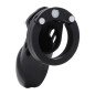 Klatka czystości Hidden Desire z silikonu, rozmiar L, czarna, 9 cm – zdjęcie 2