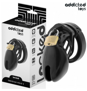 Obsidian Hold abschließbarer Peniskäfig Größe S von Addicted Toys Locked – Bild 1