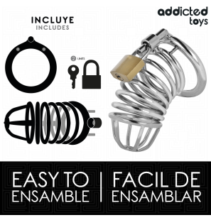 Addicted Toys Locked metalowa klatka na penisa, rozmiar M, z żelaza – zdjęcie 4