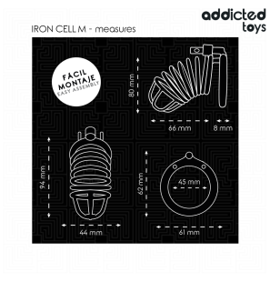 Addicted Toys Locked metalowa klatka na penisa, rozmiar M, z żelaza – zdjęcie 5
