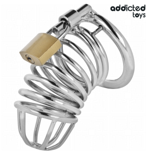 Metalowa klatka czystości z żelaza, 4 cm, rozmiar S – zdjęcie 2