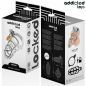ADDICTED TOYS LOCKED metalowa klatka na penisa, rozmiar M, ze srebrnym zamkiem – zdjęcie 6