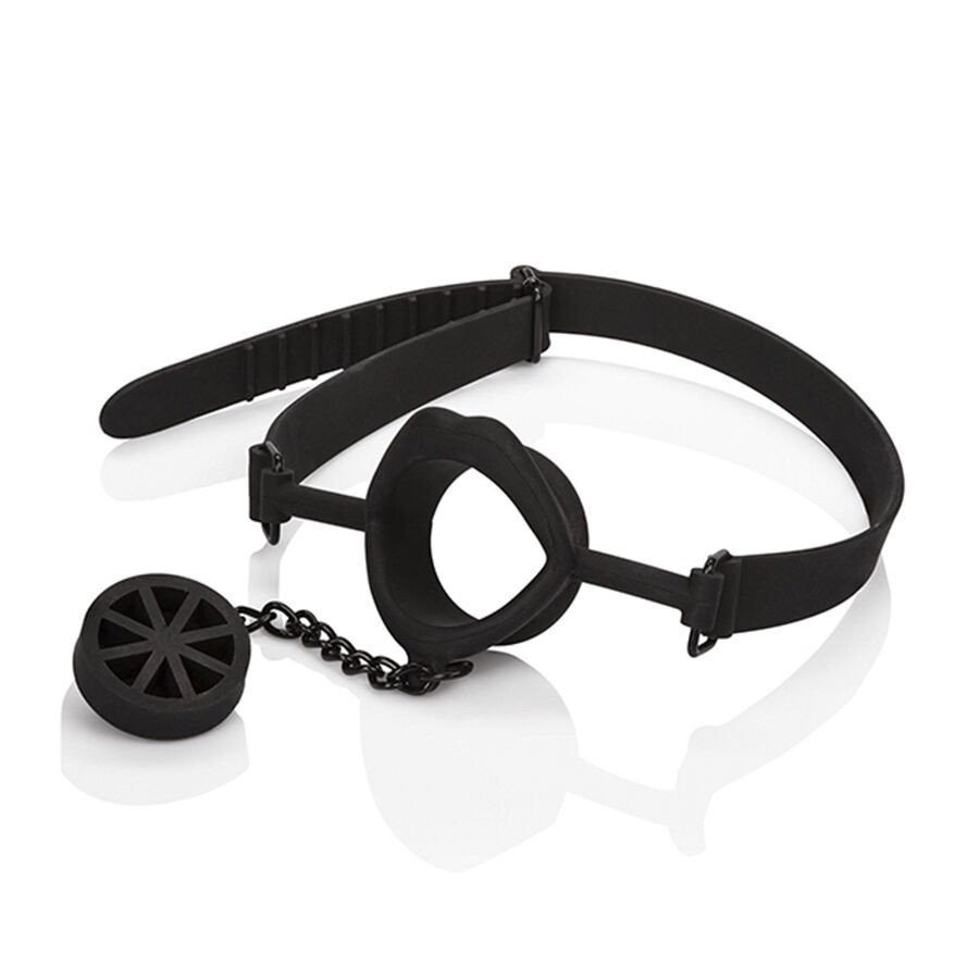 Calexotics Scandal silicone mouth gag with black plug – image 1