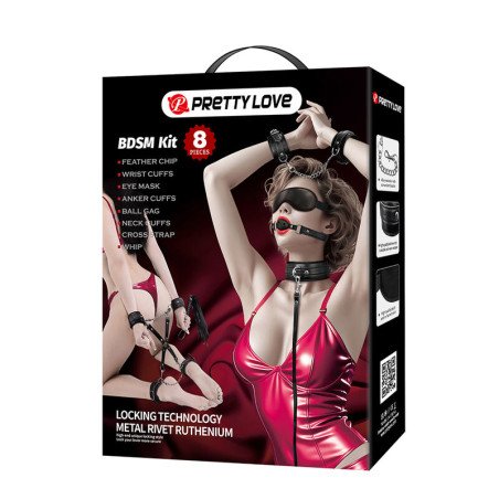 Pretty Love 8-piece BDSM set in black – image 1