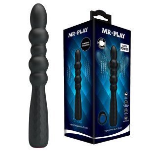 MR PLAY flexible vibrating anal plug with wavy texture – image 2