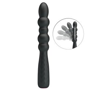 MR PLAY flexibele vibrerende anale plug met golvende textuur – foto 7