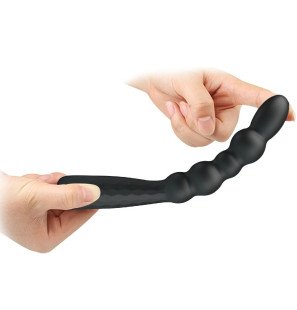 MR PLAY flexible vibrating anal plug with wavy texture – image 9