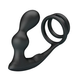 MR PLAY vibrating anal plug with penis ring and remote control – image 1