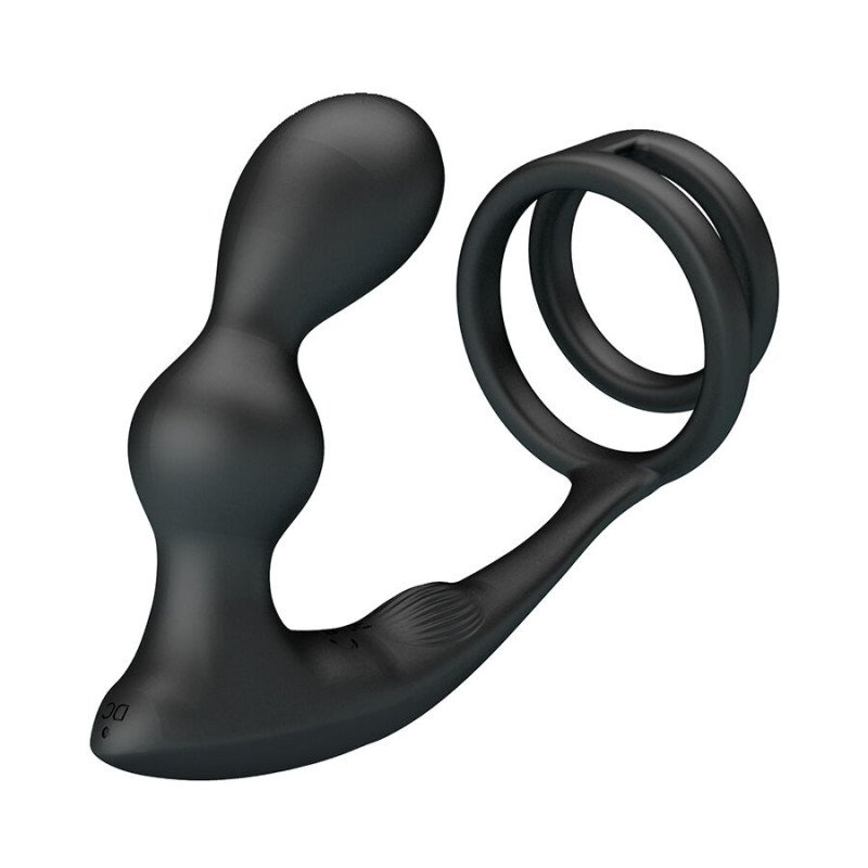 MR PLAY vibrating anal plug with penis ring and remote control – image 1