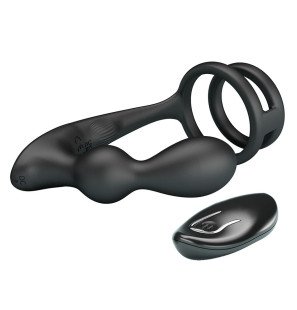 MR PLAY vibrating anal plug with penis ring and remote control – image 3