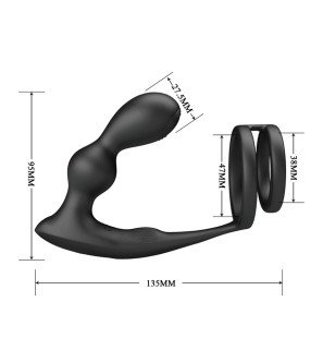 MR PLAY vibrating anal plug with penis ring and remote control – image 7