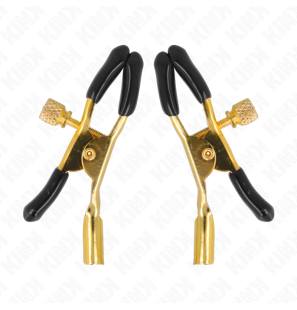 Gold KINK nipple clamps 6 cm for intimate wellness – image 2
