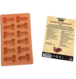 Diablo Picante chocolate mould with 12 silicone penises for vanilla – image 2