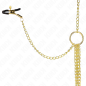 Adjustable nipple and clitoral clamps with 4 hooks, gold – image 4