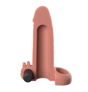 Vibrierende Penisverlängerung aus weichem Material mit Schlaufe und 5 cm zusätzlicher Länge – Bild 2