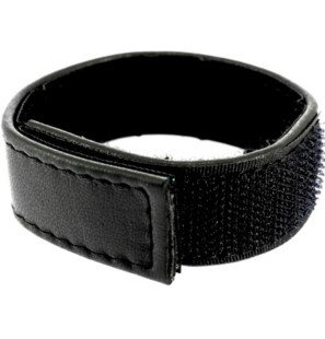 Adjustable leather penis strap with hook-and-loop fastening – image 1