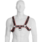 Harnais de corps à chaînes noir et rouge – photo 2