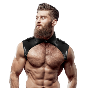 Adjustable eco-leather neck harness for men – image 1