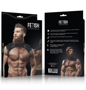 Adjustable eco-leather neck harness for men – image 2