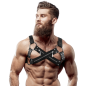 Adjustable neoprene cross-chest harness for men with zips – image 1 Adjustable neoprene cross-chest harness for men with zips – image 1