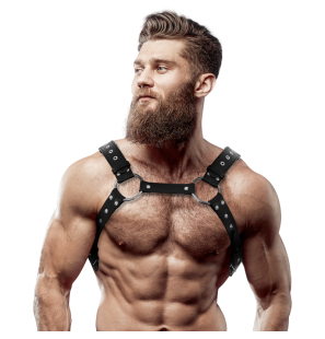 Men’s Eco-Leather Chest Harness with Studs – image 1