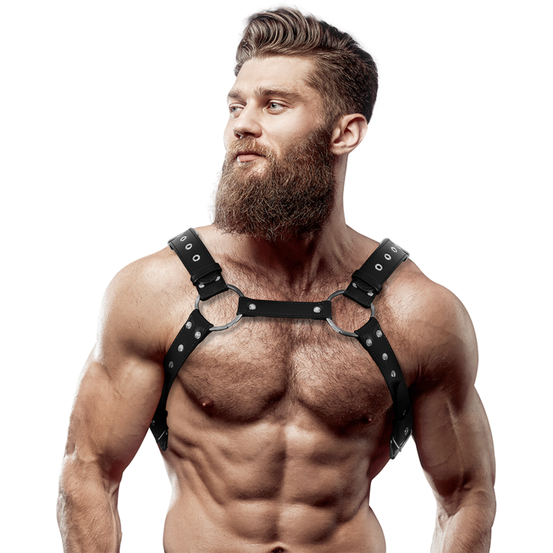 Men’s Eco-Leather Chest Harness with Studs – image 1 Men’s Eco-Leather Chest Harness with Studs – image 1