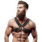 Men's Eco-Leather Chest Harness with Studs and Crossed Straps – image 1 Men's Eco-Leather Chest Harness with Studs and Crossed Straps – image 1