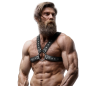 Men's Eco-Leather Chest Harness with Studs and Crossed Straps – image 4 Men's Eco-Leather Chest Harness with Studs and Crossed Straps – image 4