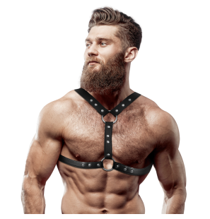 Eco-Leather Chest Harness for Men with Double Support and Studs – image 1