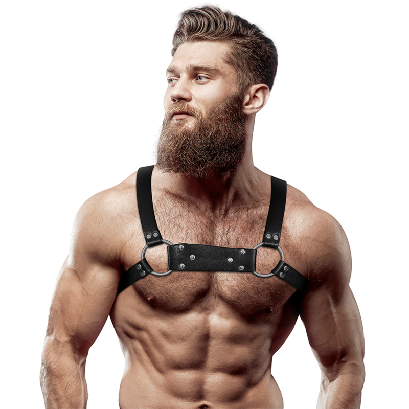 Bulldog eco-lederen borsttuig voor mannen M/L – foto 1 Bulldog eco-lederen borsttuig voor mannen M/L – foto 1
