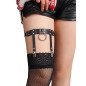 Jarretière punk réglable en cuir noir SUBBLIME – taille unique – photo 1