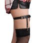 SUBBLIME Adjustable Leather Punk Garter in Black – One Size – image 3