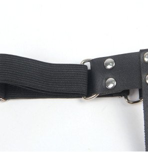 SUBBLIME Adjustable Leather Punk Garter in Black – One Size – image 8