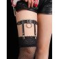 SUBBLIME Adjustable Leather Punk Garter in Black – One Size – image 14