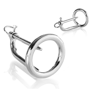 Penisring aus Metall mit Analplug Metal Hard