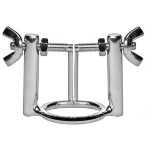 Metal Hard metal urethral dilator with cock ring – image 1