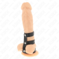 KINK leren drievoudige penisring met druksluiting – foto 3