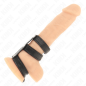 KINK leren drievoudige penisring met druksluiting – foto 4
