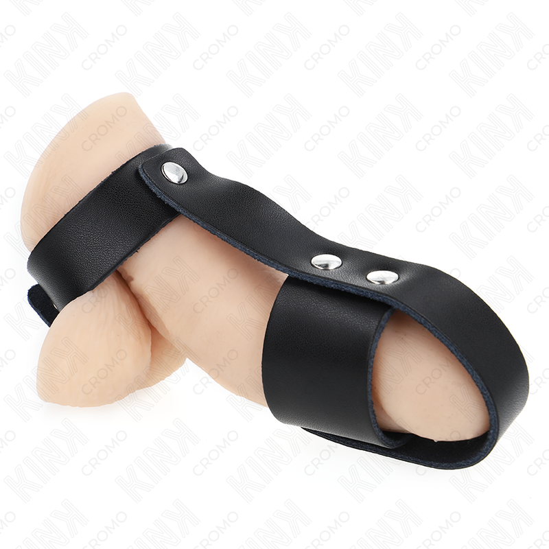 Leather Penis Cage with Adjustable Ball Spreader KINK – image 1