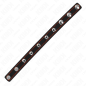 Penisring aus Leder mit Druckverschluss und rotem Innenfutter 21 x 1,5 cm – Bild 4