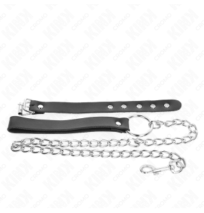 Leren penisring met band en metalen ketting van 60 cm – foto 4