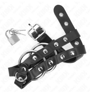 Adjustable chastity cage with padlock for adults – image 3