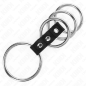 KINK vier Metall-Penisringe mit Lederverbindung, 3,7 bis 5 cm – Bild 4