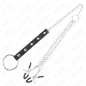 Metal ankle cuffs with chain and adjustable nipple clamps – image 4