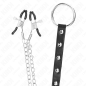 Metal ankle cuffs with chain and adjustable nipple clamps – image 5