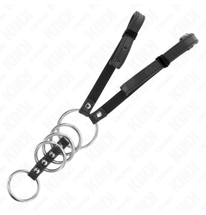 Metalen penisringen met kunststof riem 112 cm – set van 5 – foto 4