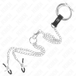 Metallener Penisring mit Kette und Brustwarzenklemmen KINK 3,8 bis 5 cm – Bild 5